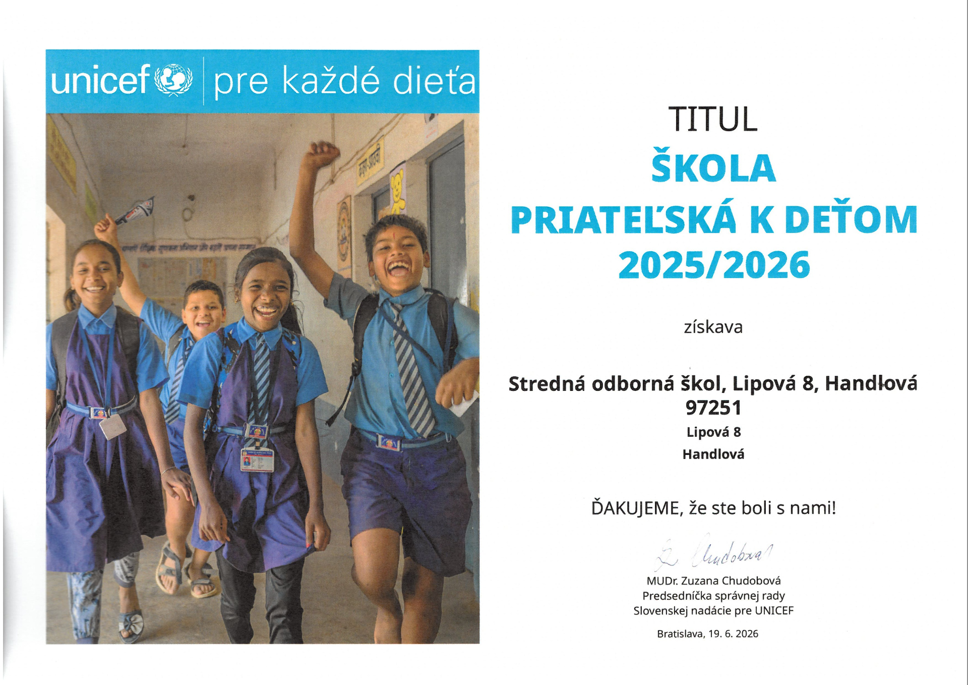 Škola priateľská k deťom 